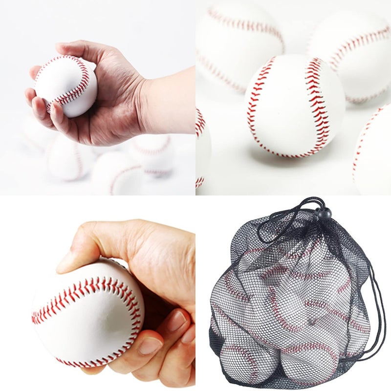 Tebery 12 Pack Standard Size T-Ball Training Baseballs, Reduced Impact Kids Safety Baseball, Unmarked & Soft Practice Baseballs for League Play, Pitching, Hitting, Batting, Fielding, Autograph - Image 4